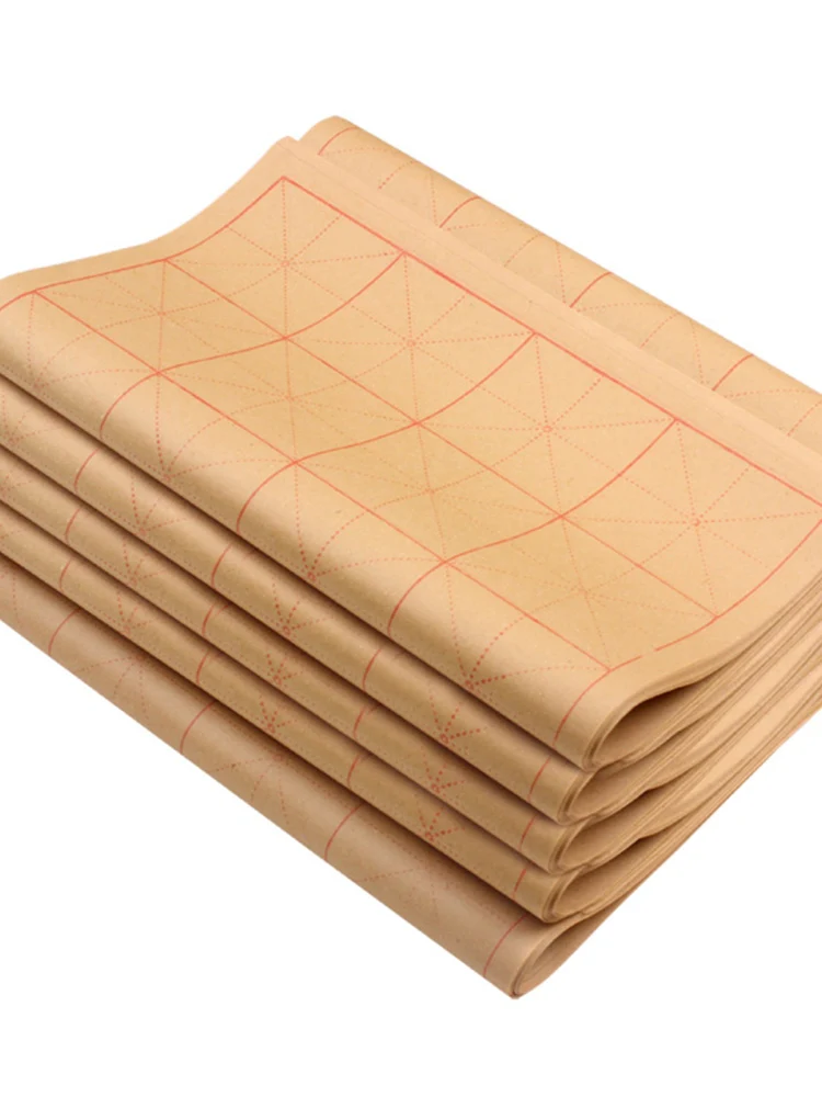 100 Sheets Mi Zi Ge Half Ripe Xuan Paper For Beginner's Professional Chinese Calligraphy Writting Practice Work Paper