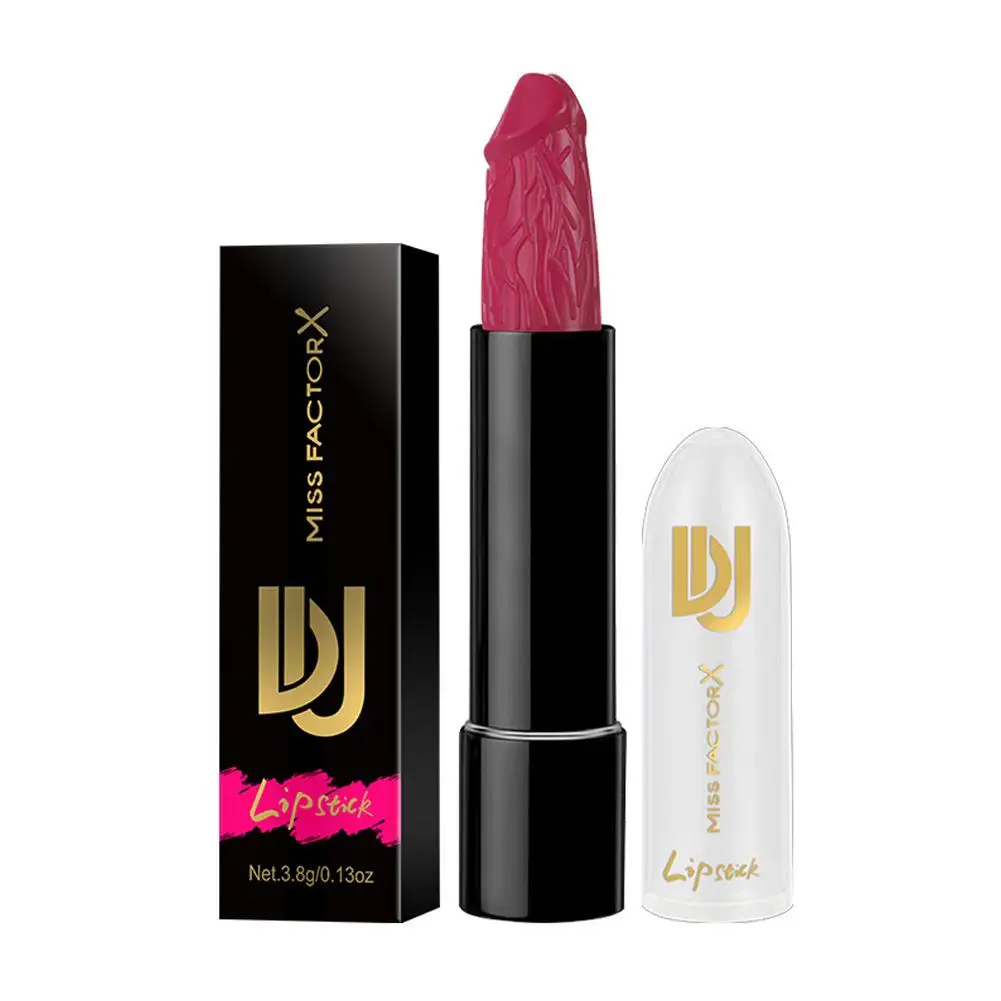 Penis Shape Matte Lipstick, 6 cores, de longa duração, cogumelo, umidade, maquiagem, cosméticos, vermelho, lábios vermelhos, M2B5