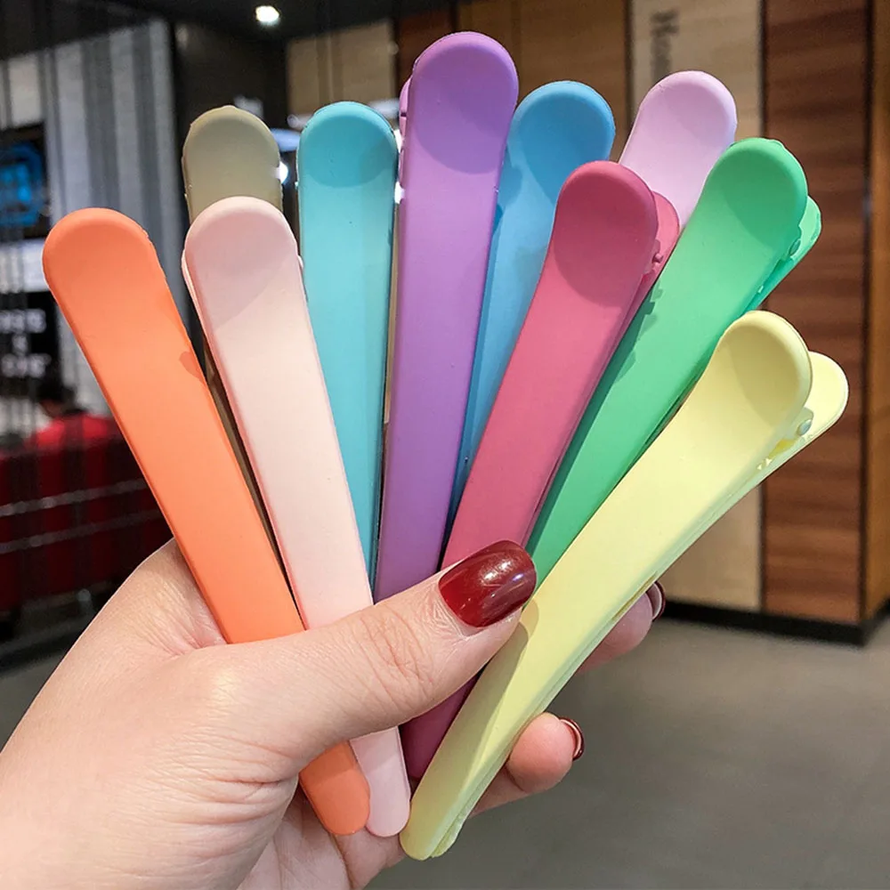 10Pcs/Set Candy Color Duckbill Clip Simple Salon Hairdressing Styling Tools DIY Hair Care Hair Clips Hairpins Hair Accessories