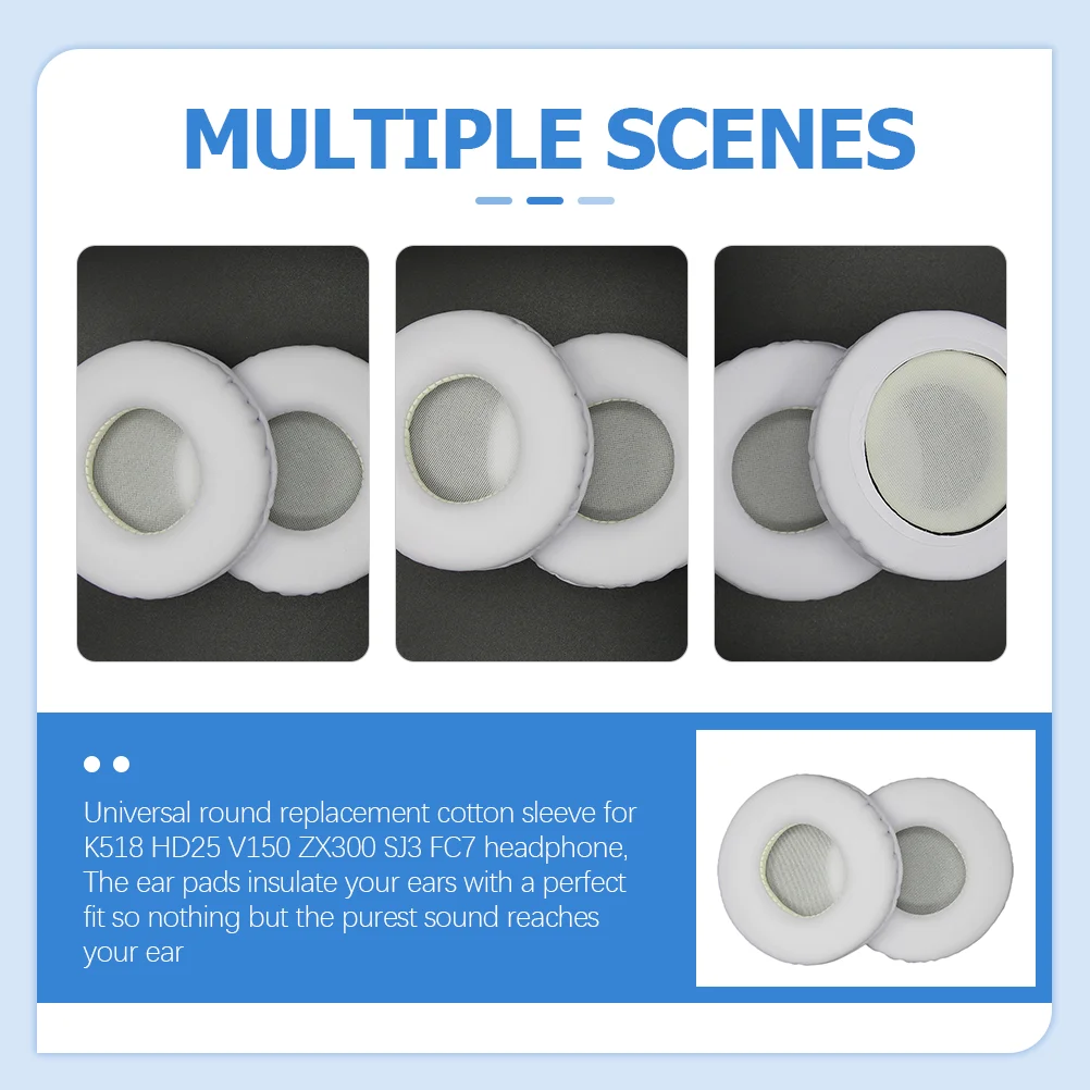 

1Pair Earphone Earpads Replacement Soft Protein Memory Foam Noise Isolation Headphone Cushion Earmuffs Pads for Headset