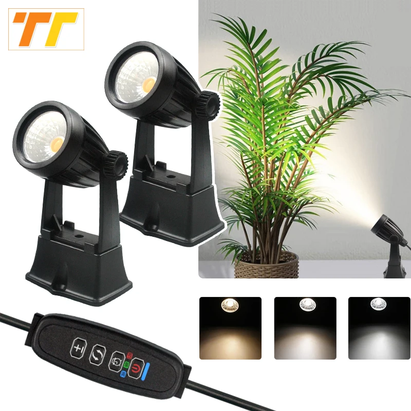 

USB LED Spot Light Indoor Plant Lighting 5V Dimmable Uplight Spotlight Lamp for Potted Home Living Room 5W Decorative Lamp