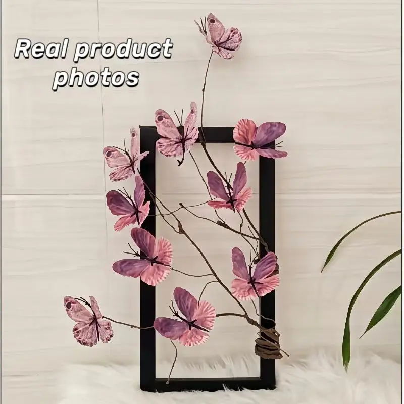 

Simulated Butterfly Flower Photo Frame Accessible Luxury Decoration DIY Photo Frame Mural Home Decoration Wall Decoration