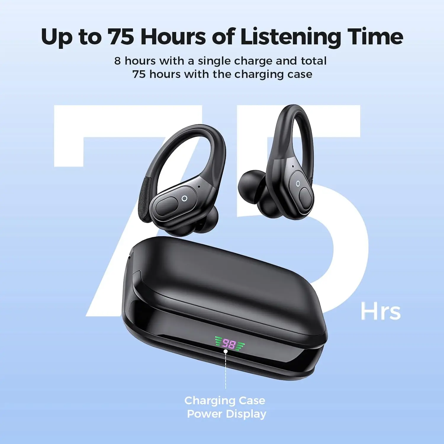 

New BX31 Bluetooth 5.3 Earphones Wireless Headphones True Wireless Mic Noise Reduction Waterproof Earhooks for Sports & Gaming