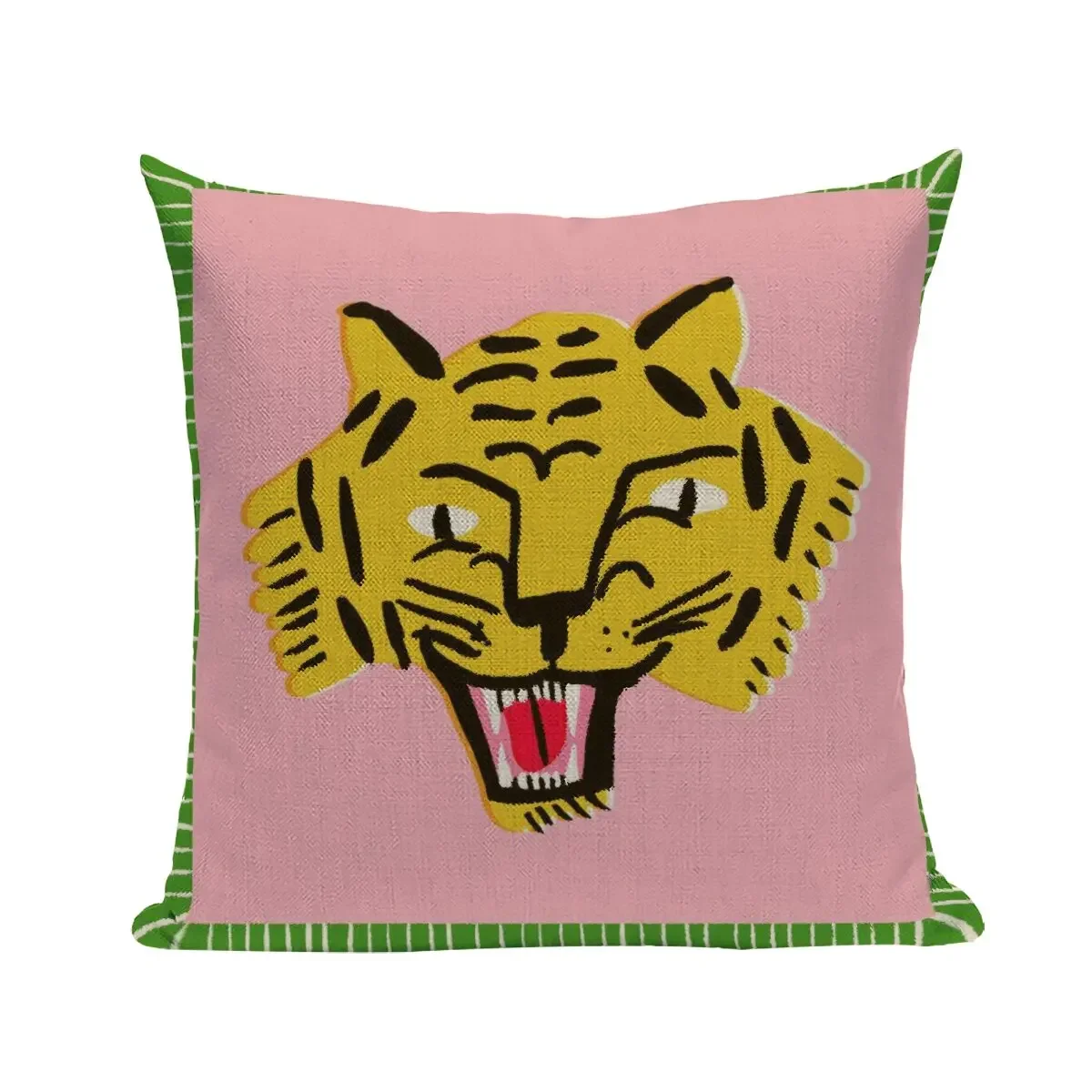 Animal Style Tiger Cushion Case Blue Green Yellow Home Decorations Pillowcase Sofa Cushions Cover Pillow Covers Room Kissenbezug