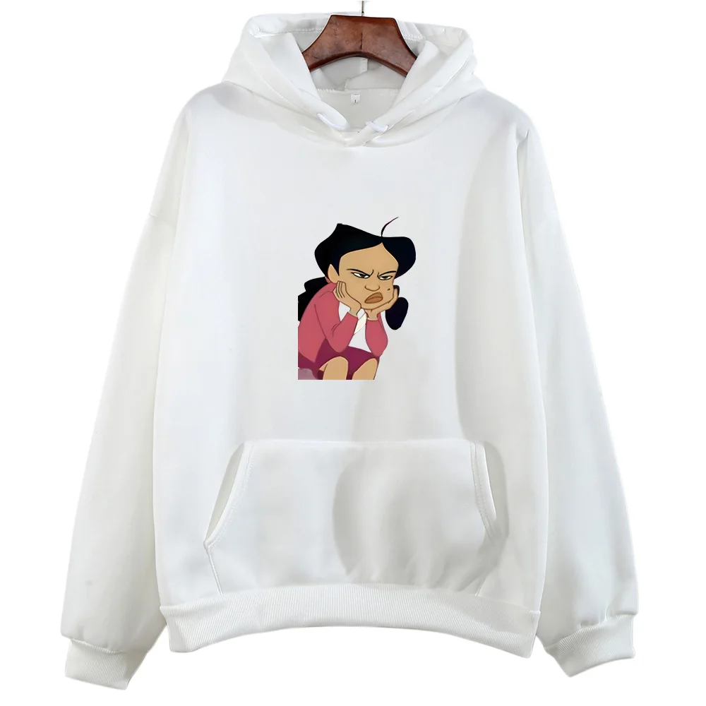 Proud Family Hooded Cartoon Print Comfortable Vintage Sweatshirt for Autumn/Winter Harajuku Cute Clothing Moletom Fleece Hoody