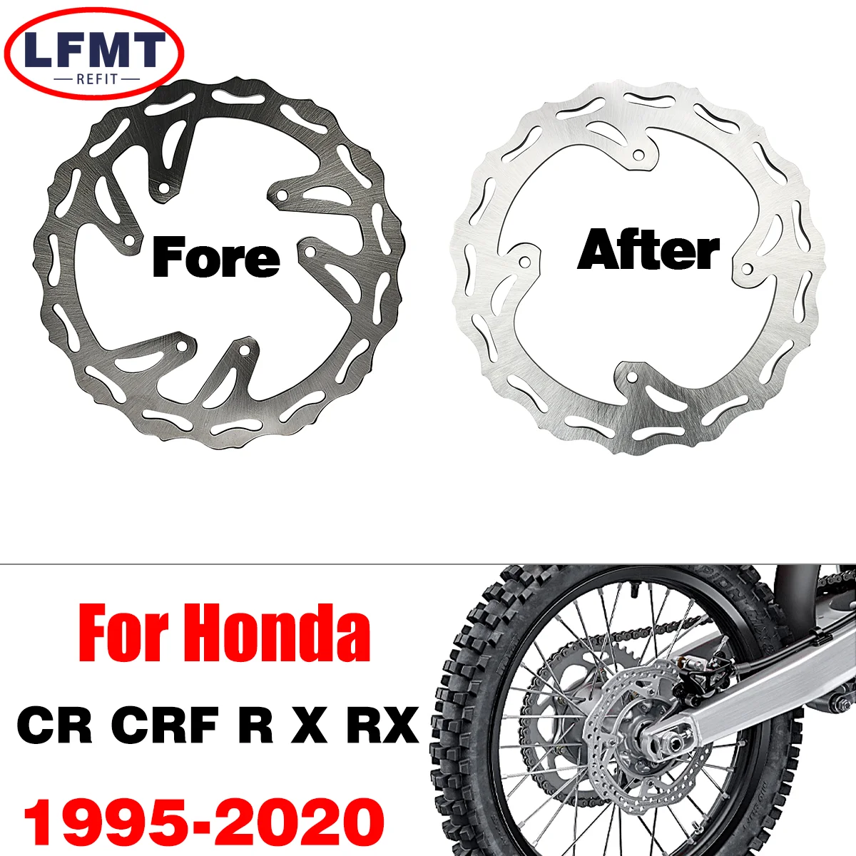 

Motorcycle Brake Disc High-Carbon Chromium Steel Front And Rear 240mm Brake Flange For HONDA CRF450R 450X CRF250X CRF250R 2020