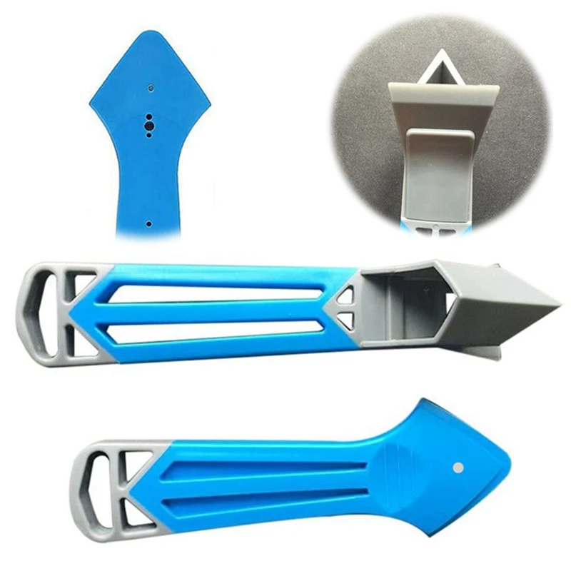 10-Piece Set Sealant Sewing Tool Glass Glue Removal Blade Bevel Handle Scraper Tool Blue&Black