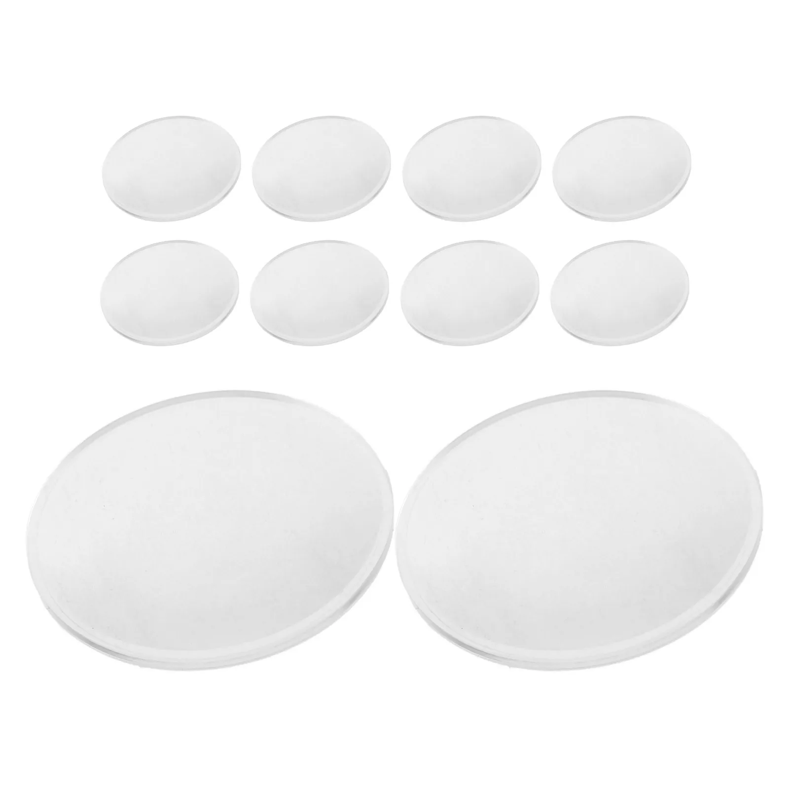 

10Pcs Double Convex Lens Optical Glass Lens Durable Magnifier for Physics Classroom Reading Jewelry Inspection Magnifying Tool