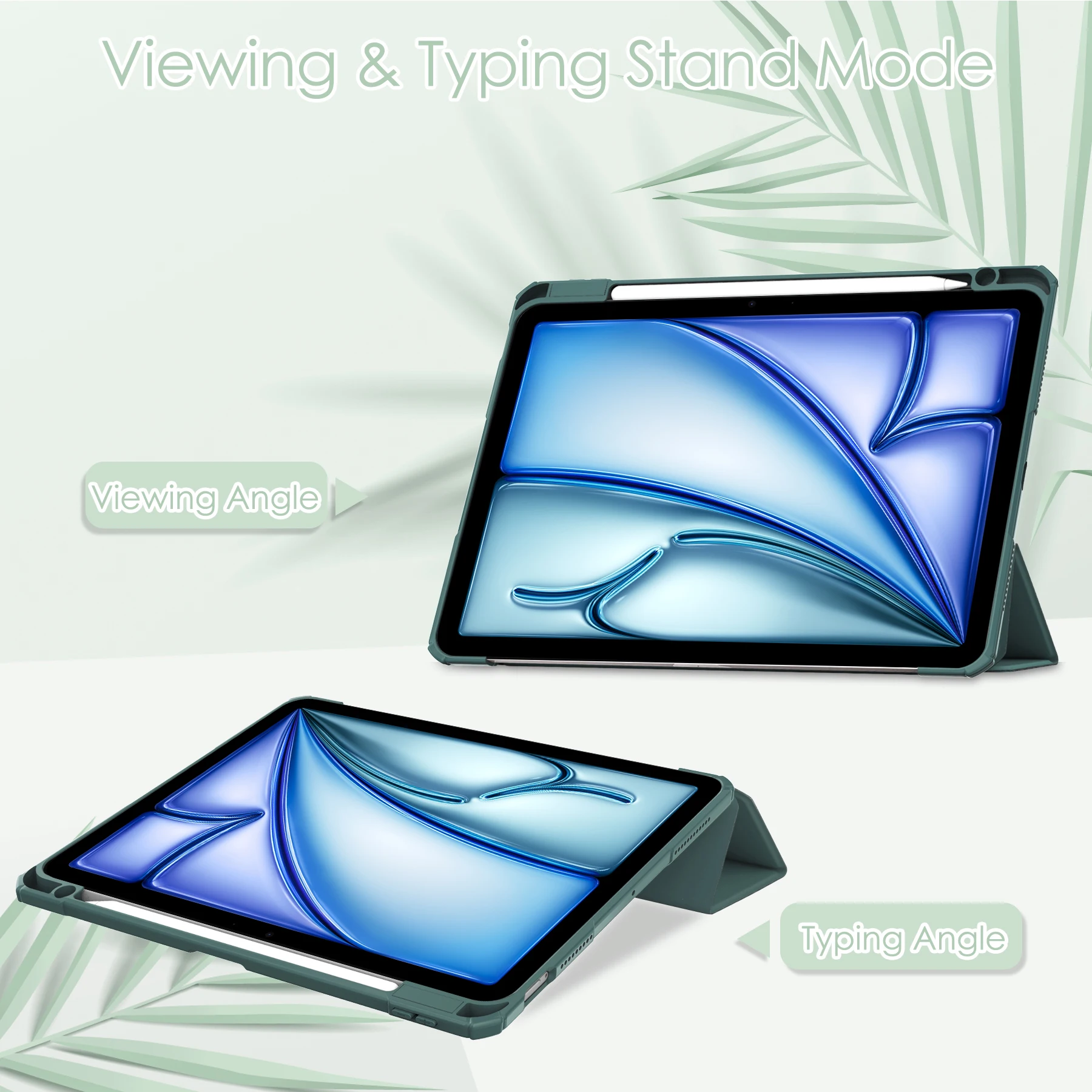 For Apple iPad Air 11 2025 A3267 A3270 M3 11 inch Tablets Cases Cover with Folding Stand and Auto Sleep with pen slot 3