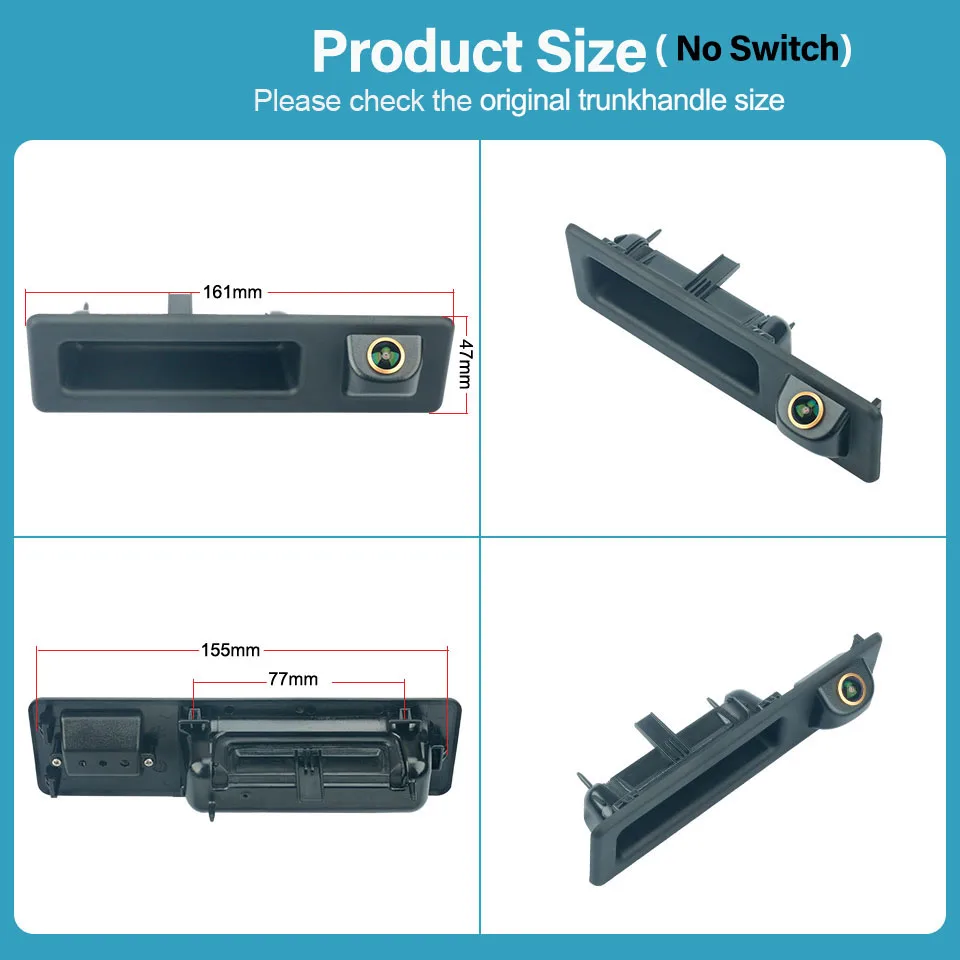 170° HD 1080P Trunk Handle Switch Rear View Camera For BMW 5 Series 3 Series F10 F11 F30 F31 F32 X3 F25 X4 F26 X5 F15 F46 X1 F48 - view 4
