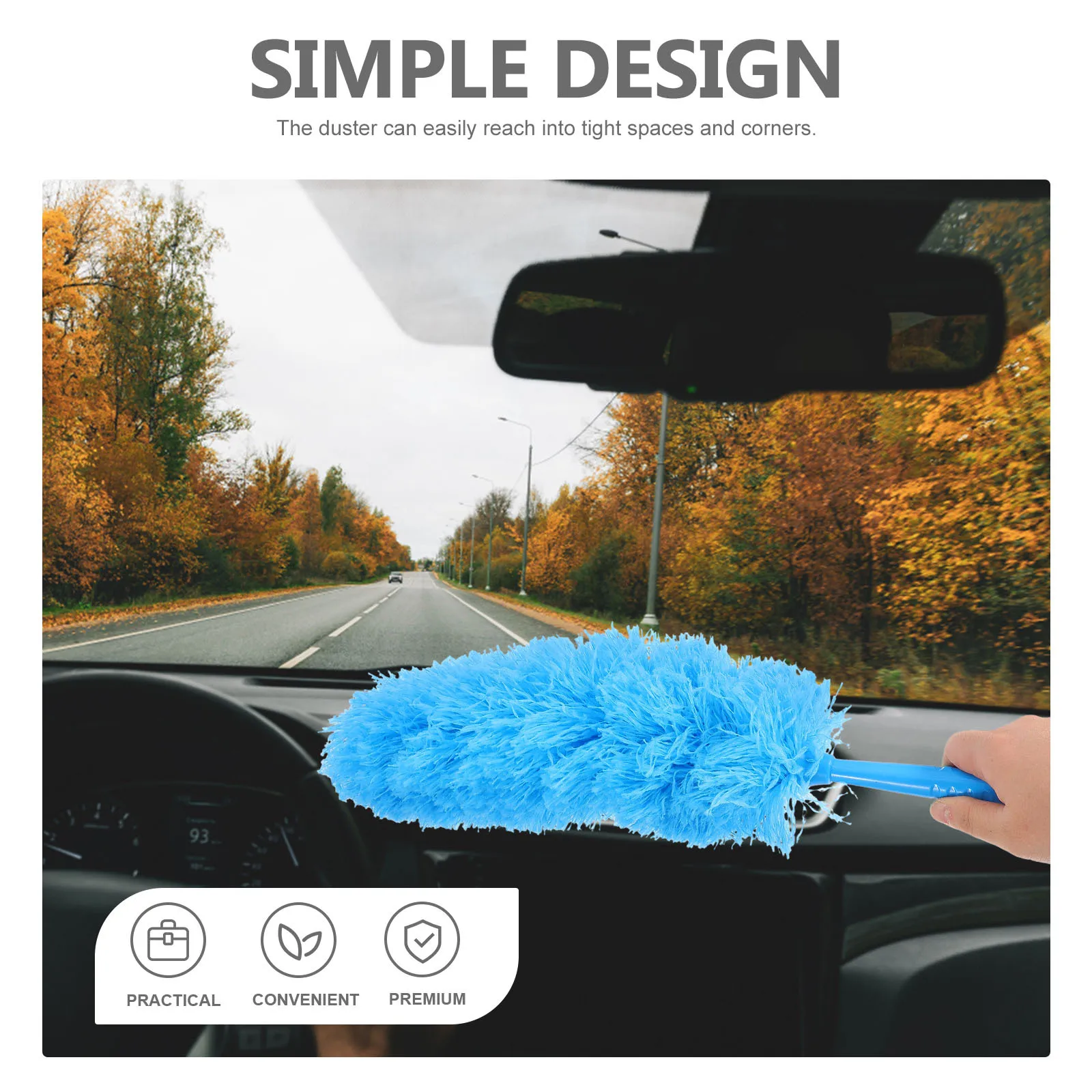 

Extendable Car Duster Brush For Interior Exterior Cleaning Lightweight Dusting Tool Scratch-Free Car Dust Cleaner