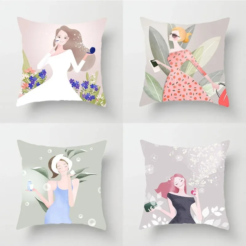 Beauty Print Bedside Cushion Household Products Cushion Cover Office Cushion