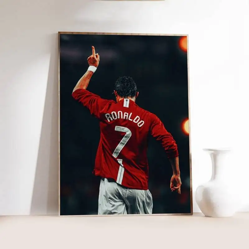 C-Cristiano R-Ronaldo Poster, selbstklebender Kunst-Aufkleber aus wasserfestem Papier, Wanddekoration für Kaffeehaus, Bar, Zimmer – Detail 6