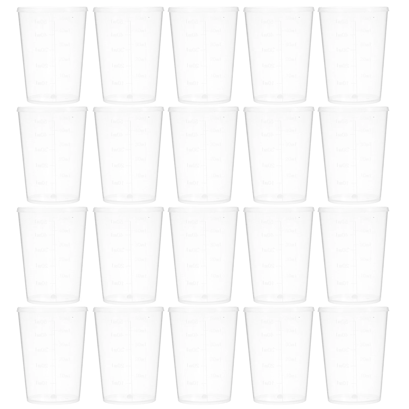 

100 Pcs Disposable Measuring Cup Cups Milliliter Liquid Small Clear Mixing Plastic Dry