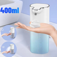 400ml Automatic Soap Dispensers USB Charging Smart Washing Hand Machine Infrared Sensor 4 Levels Adjustable for Bathroom Kitchen