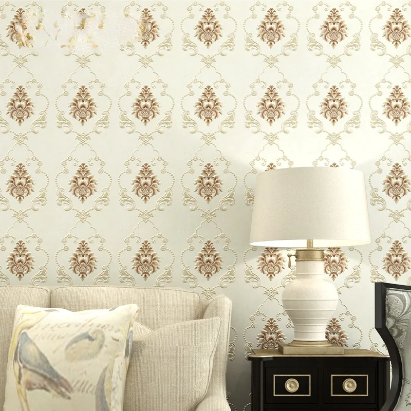 

Вышитый фон для гостиной, телевизора, дивана, бесшовная настенная ткань, доступный роскошный стиль, высококачественная ткань для покрытия с большим цветком