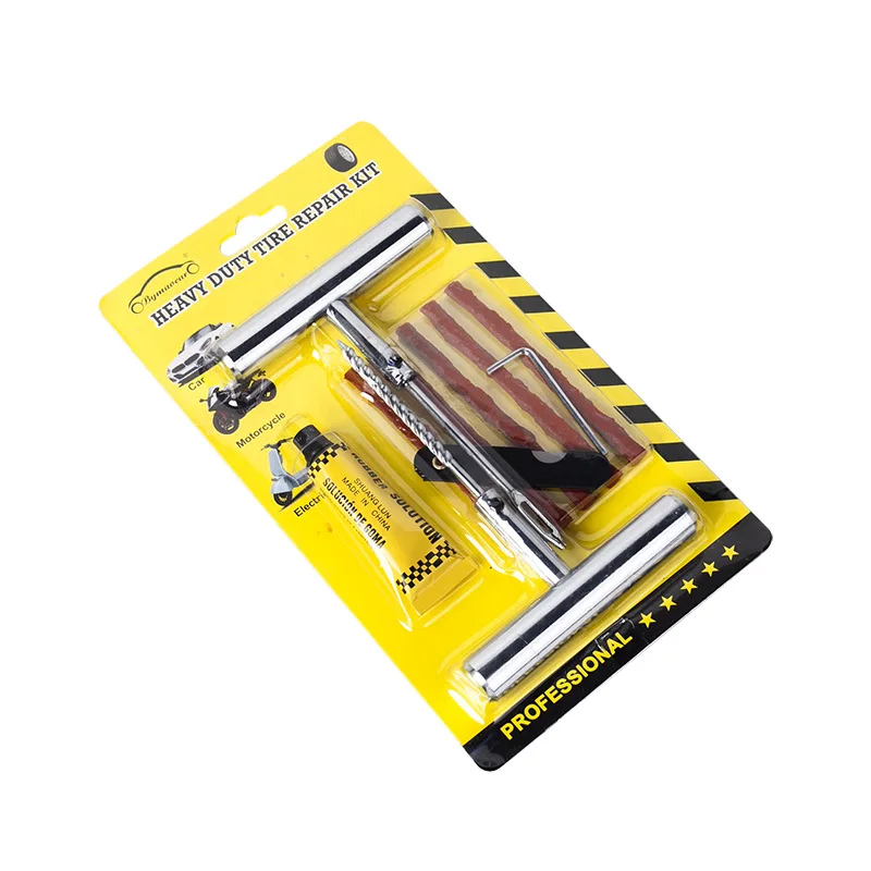 Car Tire Repair Kit Tubeless Tyre Puncture Patch Car Bike Motorcycle Tire Repair Tools Combination Kit Automotive Repair Parts