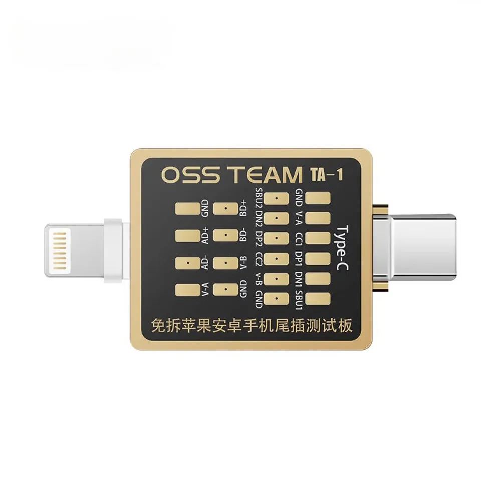 OSS TA-1 Mobile Phone Charging Cable Tail Plug Tester for IPHONE Huawei Xiaomi Tail Plug Test Board Tool