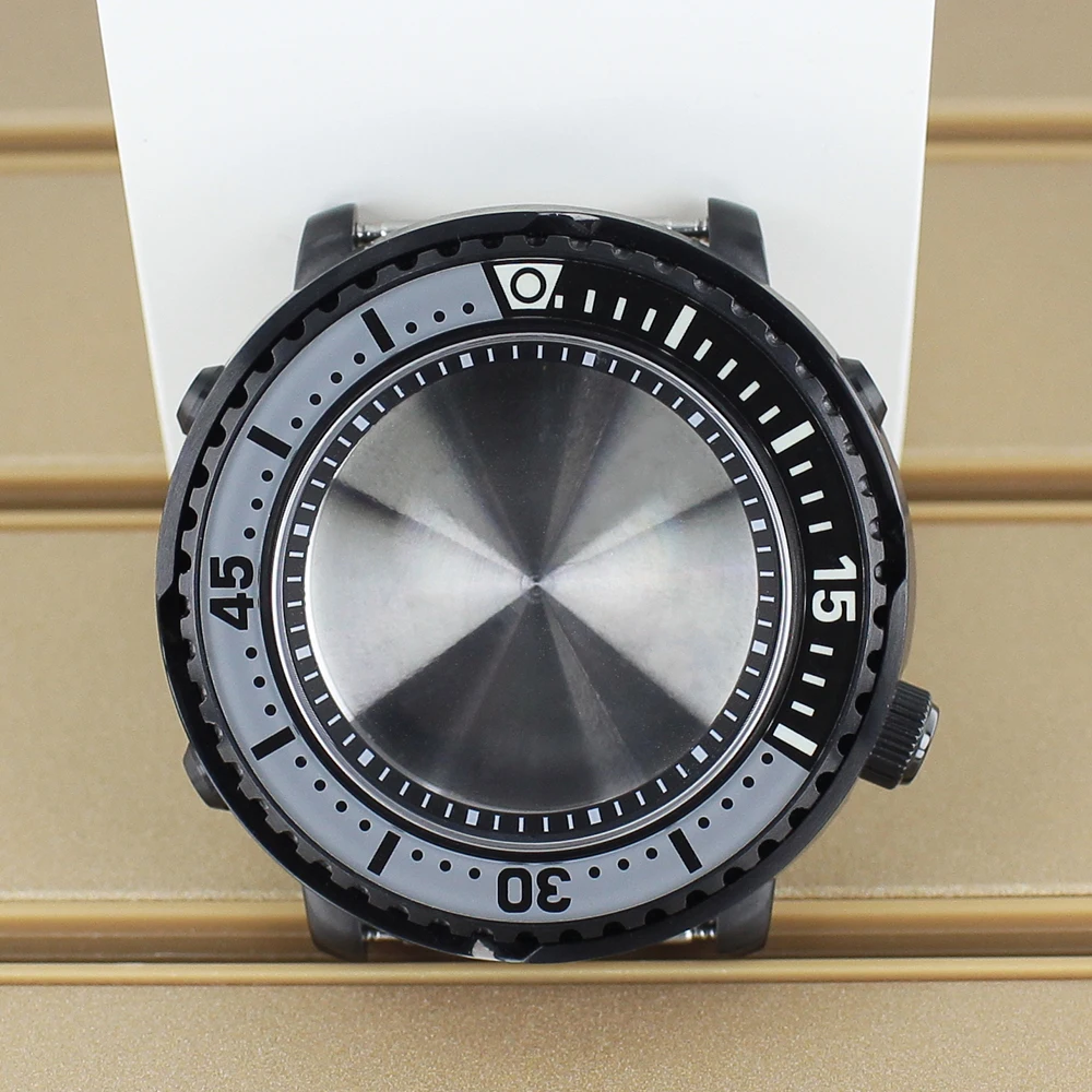 

43mm high quality Watch Case Sapphire Glass For Nh34 Nh35 Nh36 Nh70 Movement Men's Watch Case Modified Tuna Baby Canned C3 Bezel