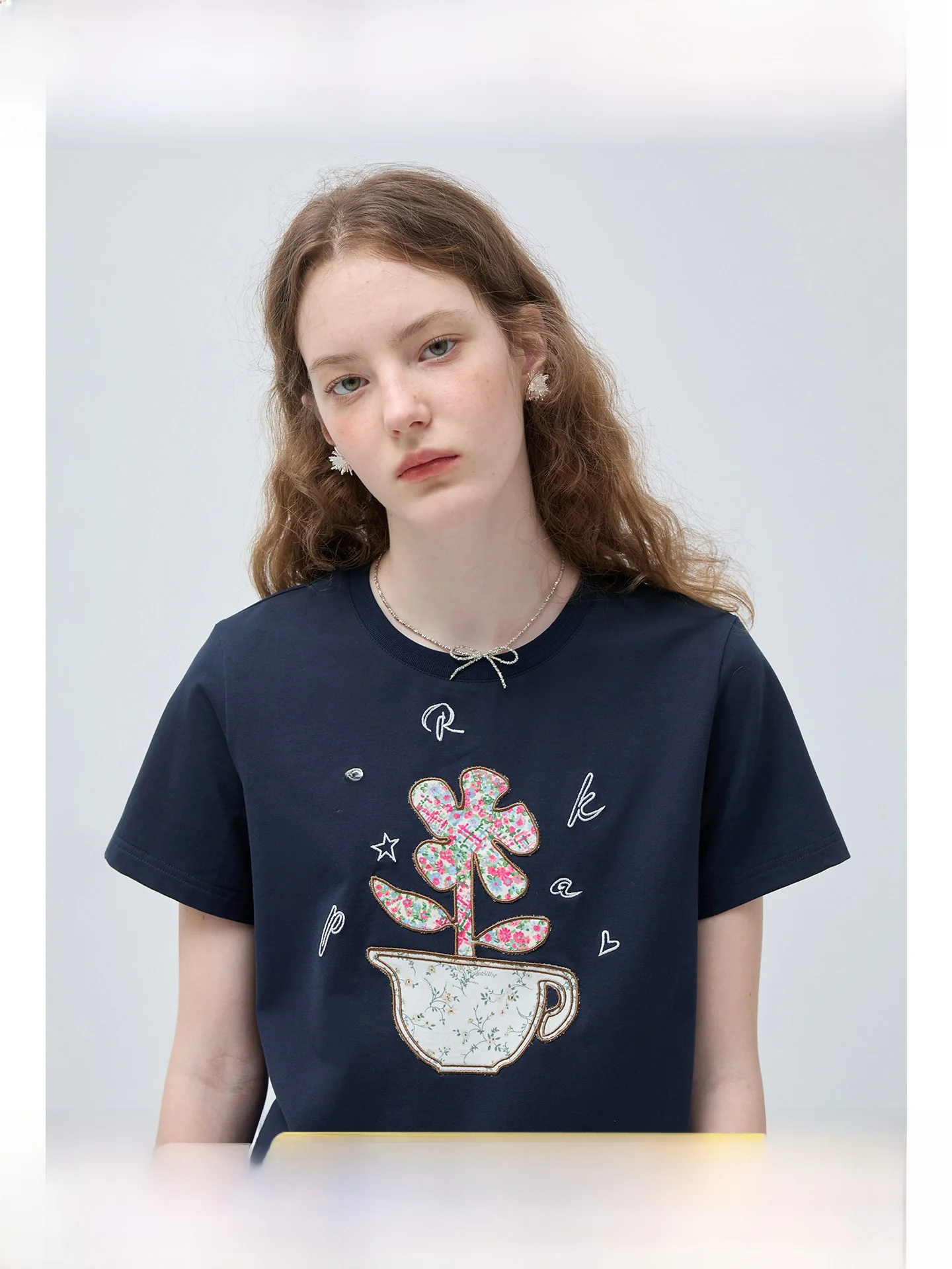 

plus Size Women's round Neck Short Sleeve T-Shirt Commute Style Comfortable Breathable Korean Version Printed Top for plus Size