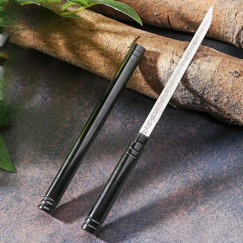 Cuchillo de fruta totalmente de acero, cuchillo de té, cuchillo para carne casera, herramienta para acampar al aire libre, cuchillo de utilidad, accesorios de cocina para el hogar