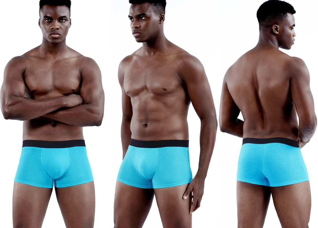 3 stücke Schlüpfer der Männer Sexy Druck Unterwäsche für Mann Solide Homme Unterhose Baumwolle Herren Boxer Shorts Männliche Badehose geschenk – Detail 9