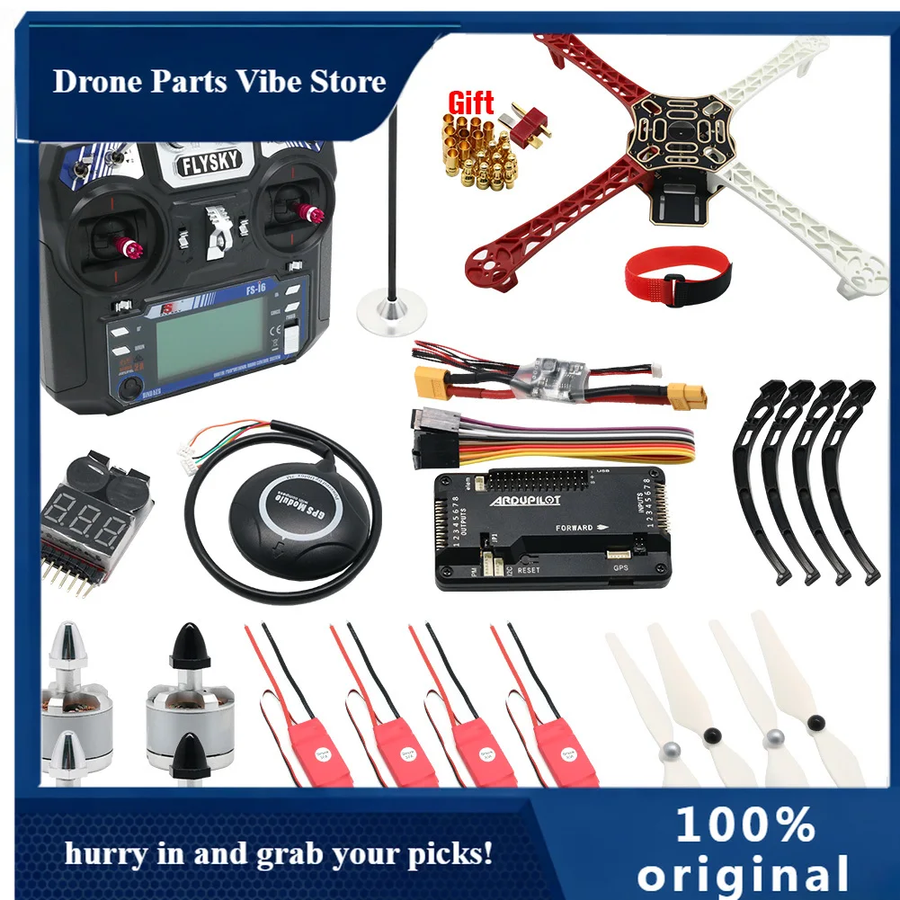 

APF450 450mm Quadcopter Frame Kit with APM2.8 Controller board 7M GPS 30A Simonk ESC 2212 920kv FS-i6 Transmitter For Rc Quadcop