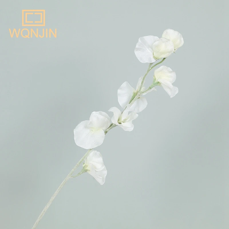 Simulation Beflockung Erbse Blumenstrauß Hause Wohnzimmer Tischdekoration Blume Hochzeit Arrangement Künstliche Blume Gefälschte Pflanze – Detail 7