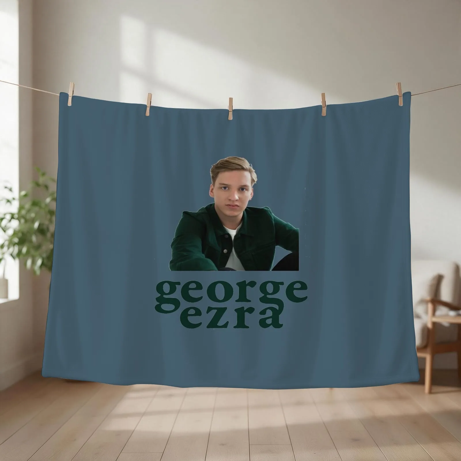 GEORGE EZRA ALBUM ATINDEDEK Throw Blanket couch cozy soft plush fuzzy picnic outdoor blanket