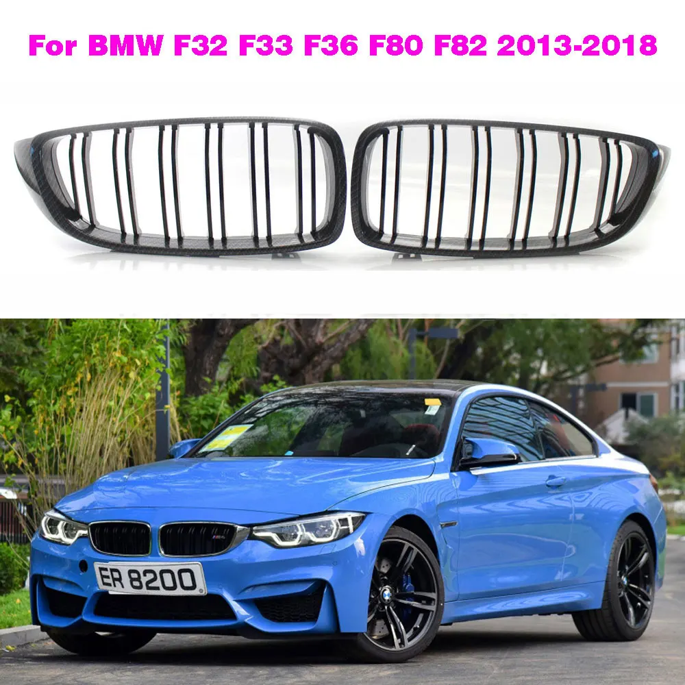 Black Front Kidney Grille Slat M4 Style Grill For BMW F32 F33 F36 F80 F82 2013-2018 Cabriolet Coupe For BMW 425i 430i 440i 435i