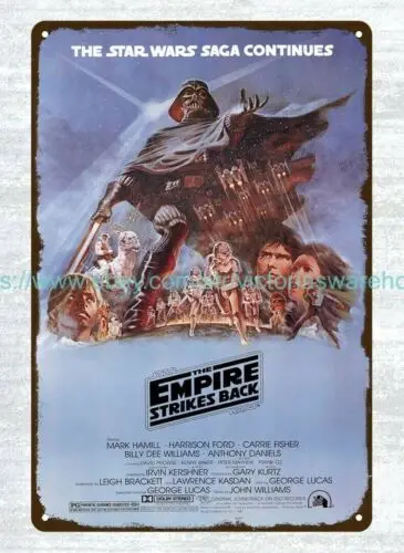 1 Stück, EMPIRE STRIKES BACK Filmplakat Metallblechschild Kunstdrucke