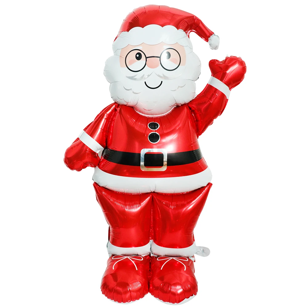 Stehender Weihnachtsmann-Folienballon 2026 Zahlenballons Weihnachtsdekoration für Zuhause Navidad Neujahrsparty 2026 Dekorationszubehör