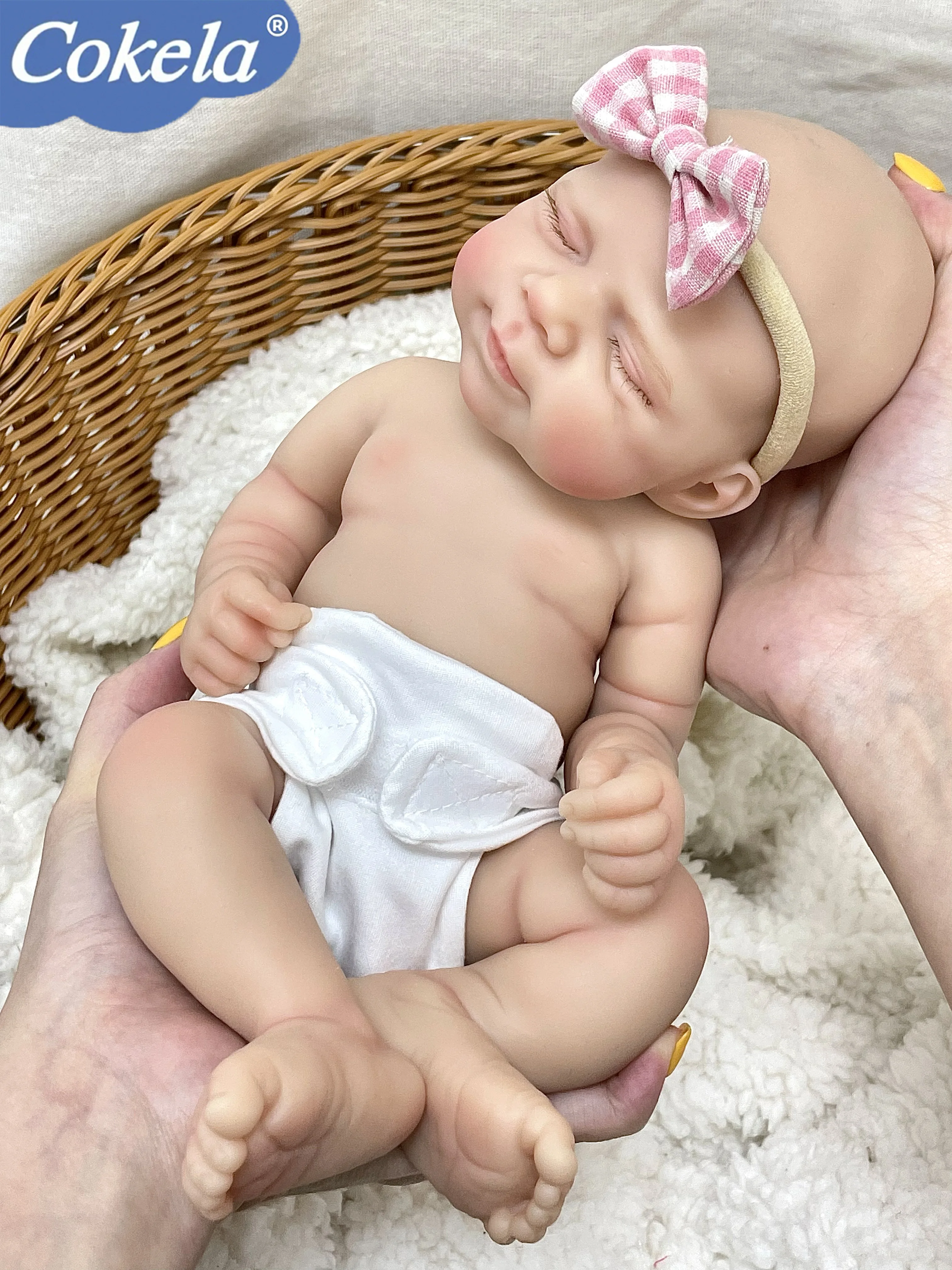 Cokela 12 بوصة سيليكون صلب كامل مرن فائق النعومة لطيف صغير الحجم نابض بالحياة تولد من جديد دمية طفلة #3