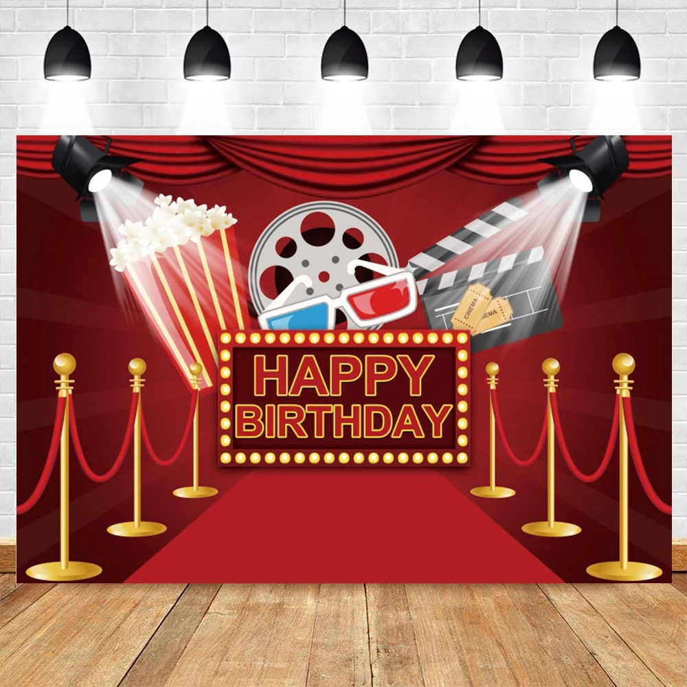 

Baby Birthday Backdrop Red Carpet Spotlight Stage Photography Accessorie Decor Photophone Photographic Background Photo Studio