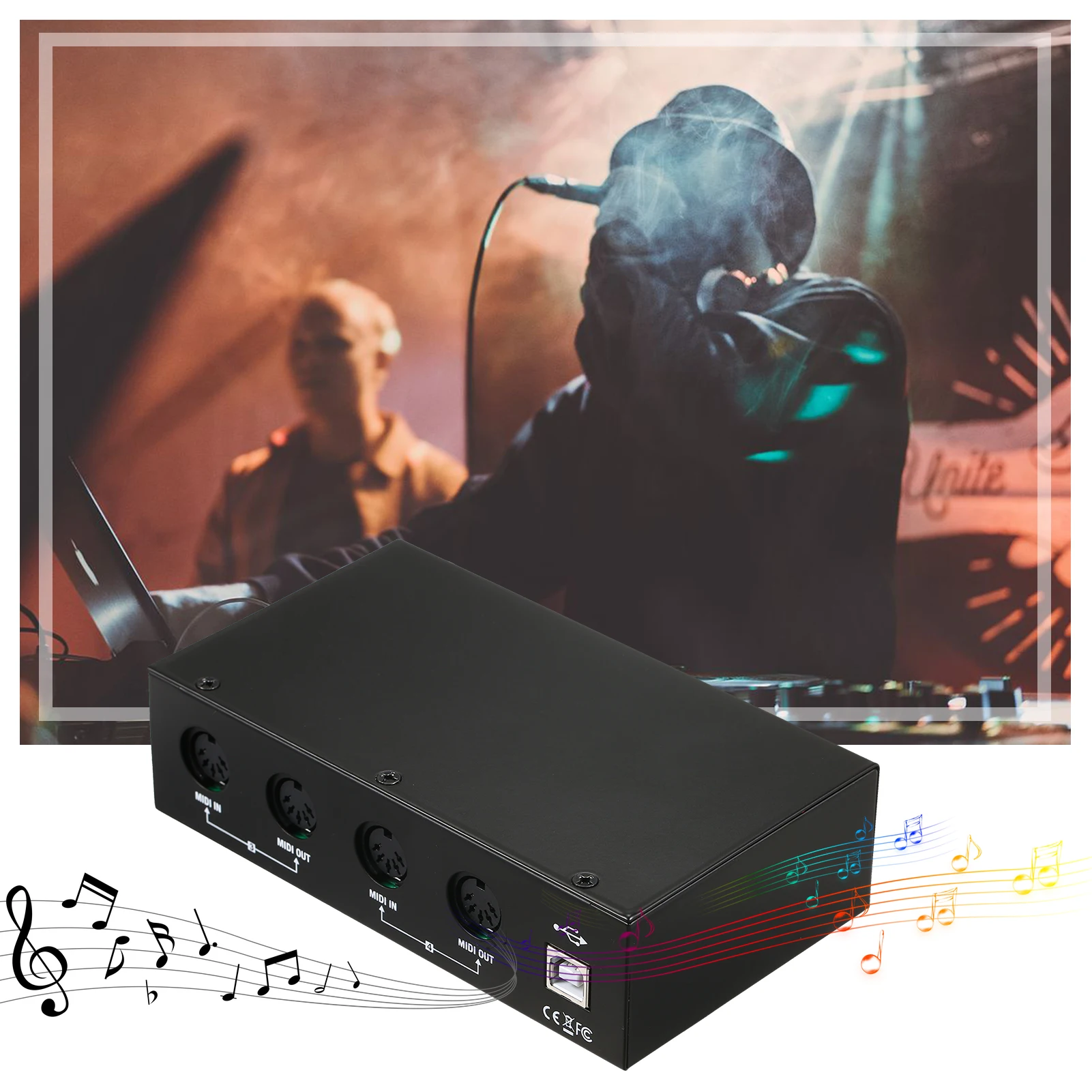 Interfejs MIDI USB 4 cale/4 Out 64 kanały MIDI 4i/4o + scalenie 2 i4o MIDI Box 4x4