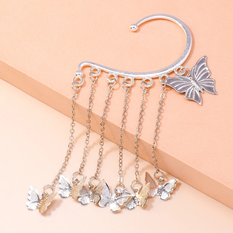 Aihua 1pc neue Stylistin Boho Schmetterling Stern Kristall Ohrringe für Frauen kein Piercing lange Ohr Manschette Ohrringe Böhmen Schmuck Geschenke – Detail 18