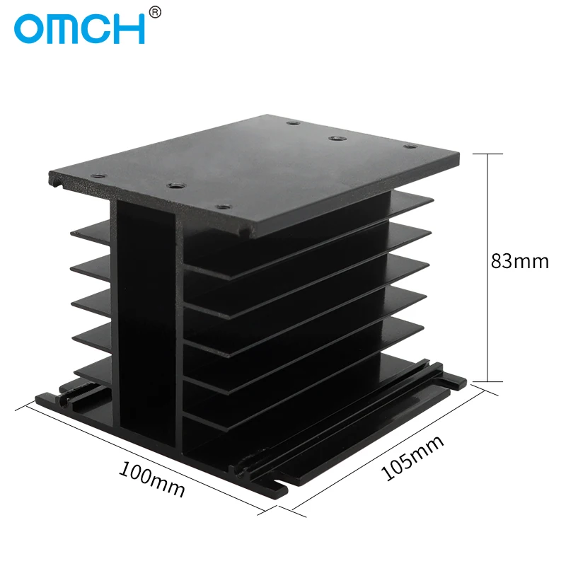 MF-105 10-120a Black 105*100*83mm 40A 3-Phase Solid State Relay SSR Aluminum Heat Sink