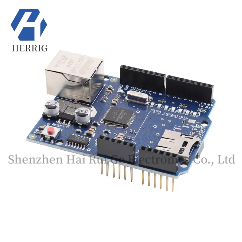 Ethernet W5100 Network Expansion Board Module with SD Card Expansion, Compatible with UNO R3 Development Board