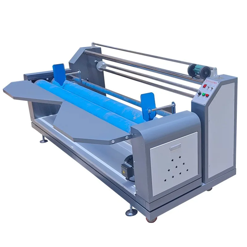

Automatic side-to-side rewinding machine, garment fabric rewinding machine, tension-free rewinding machine