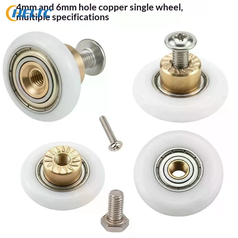 4 Pcs/lot Shower Door Rollers Runners Wheels-Replacement Part Bathroom Glass Door Sliding Shower Door Roller Dia 20/23/25/27mm