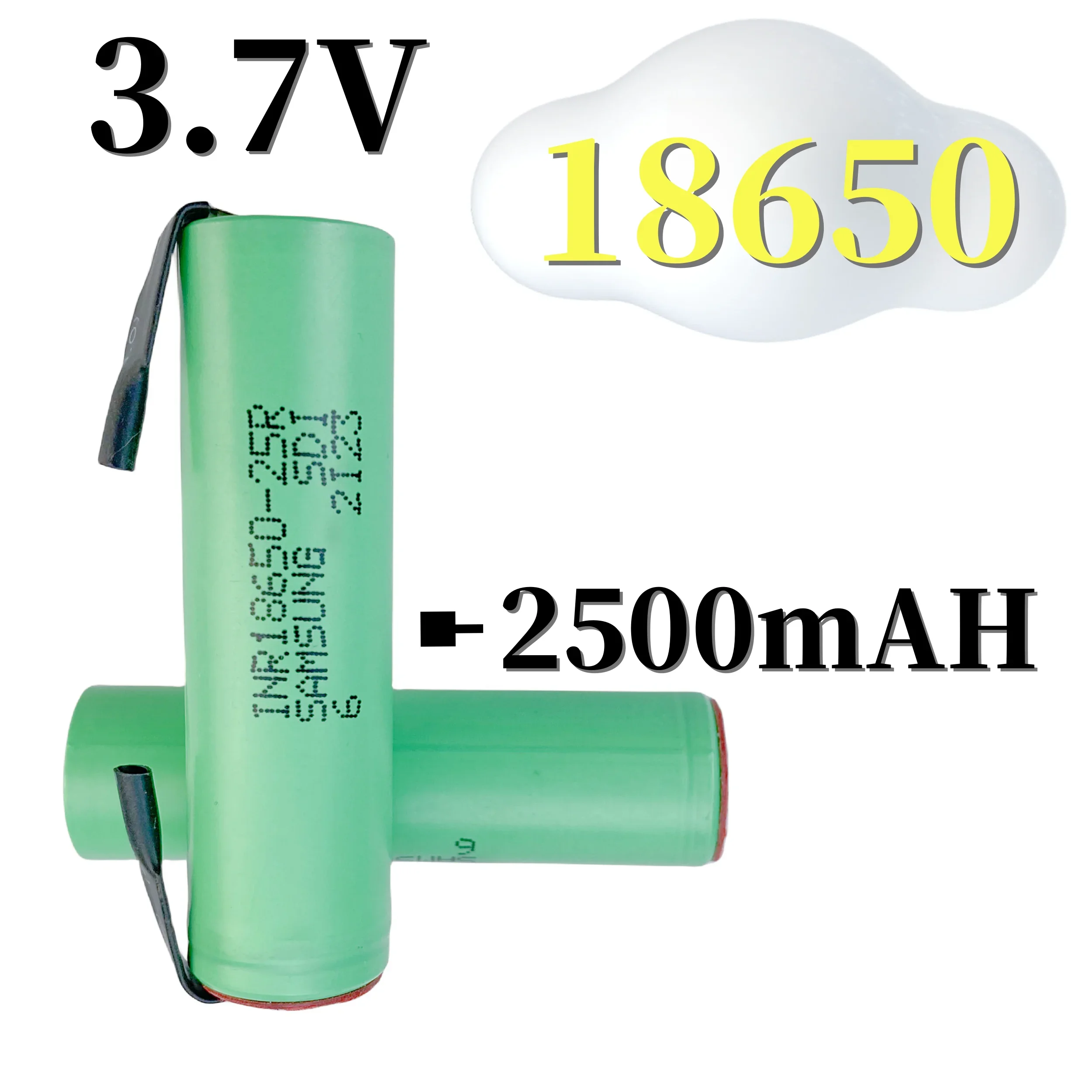 Imagem -04 - Bateria Recarregável de Alta Potência Atual Ferramenta Chave de Fenda Níquel Soldado 18650 3.7v 2500mah Inr 25r 20a Original