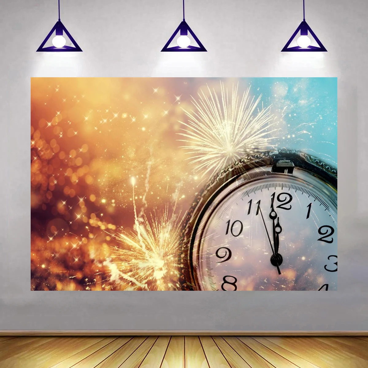 Clock Champagne Celebration Activities Backdrop Dreamlike Photography Festival Party Background Girls Birthday Party Decorations