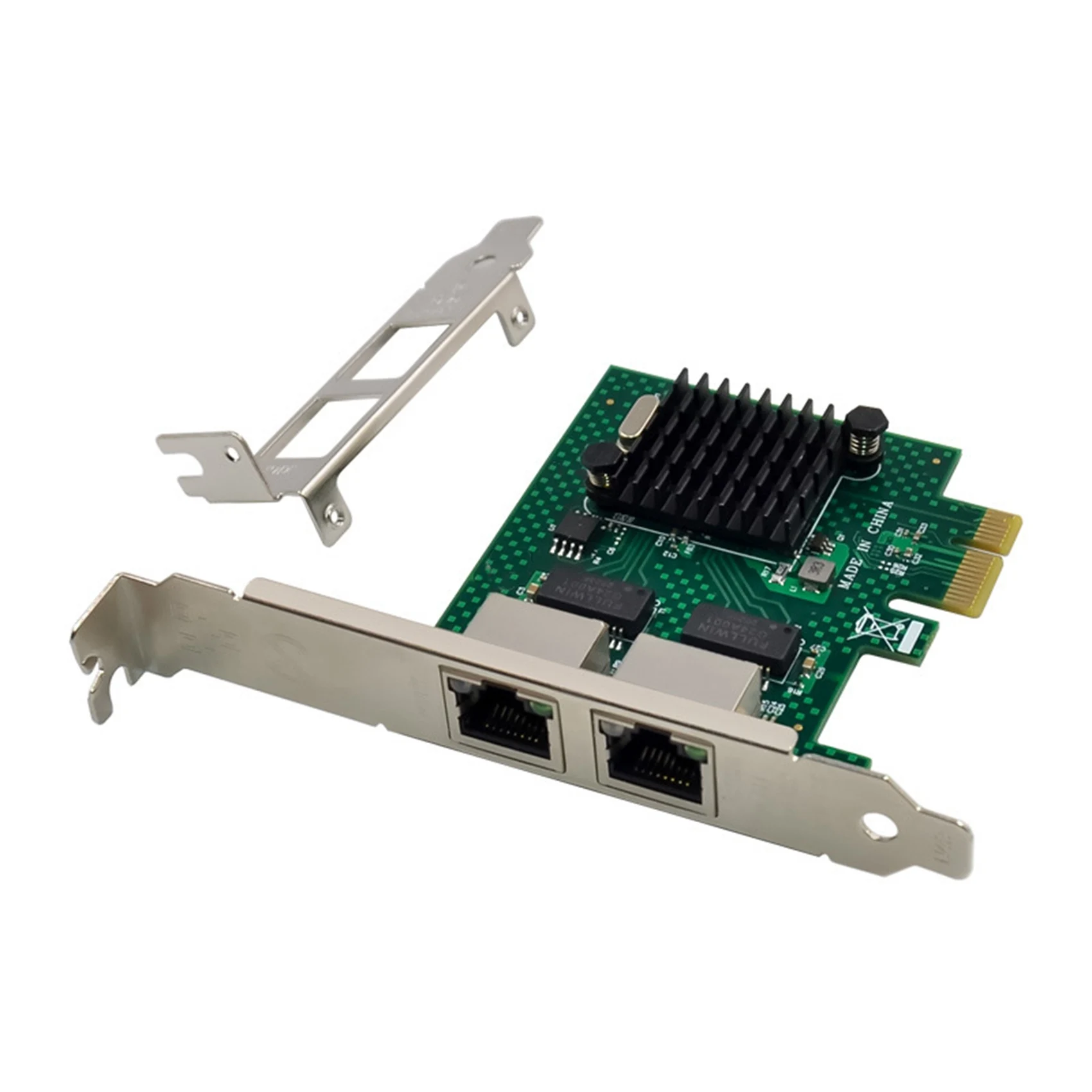 BCM5718 Gigabit Server Network Card PCI Express X1 Dual Port Network Adapter Card Compatible with WOL PXE VLAN