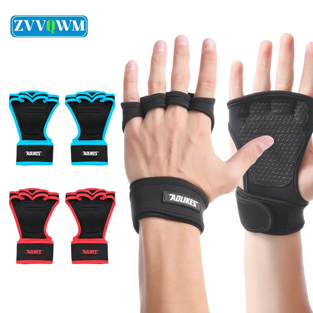 

1Pair Exercise Glove with Wrist Support Women Men Palm Weightlifting GloveS Gym Hand Protector Workout Wrist Wrap Padded Glove