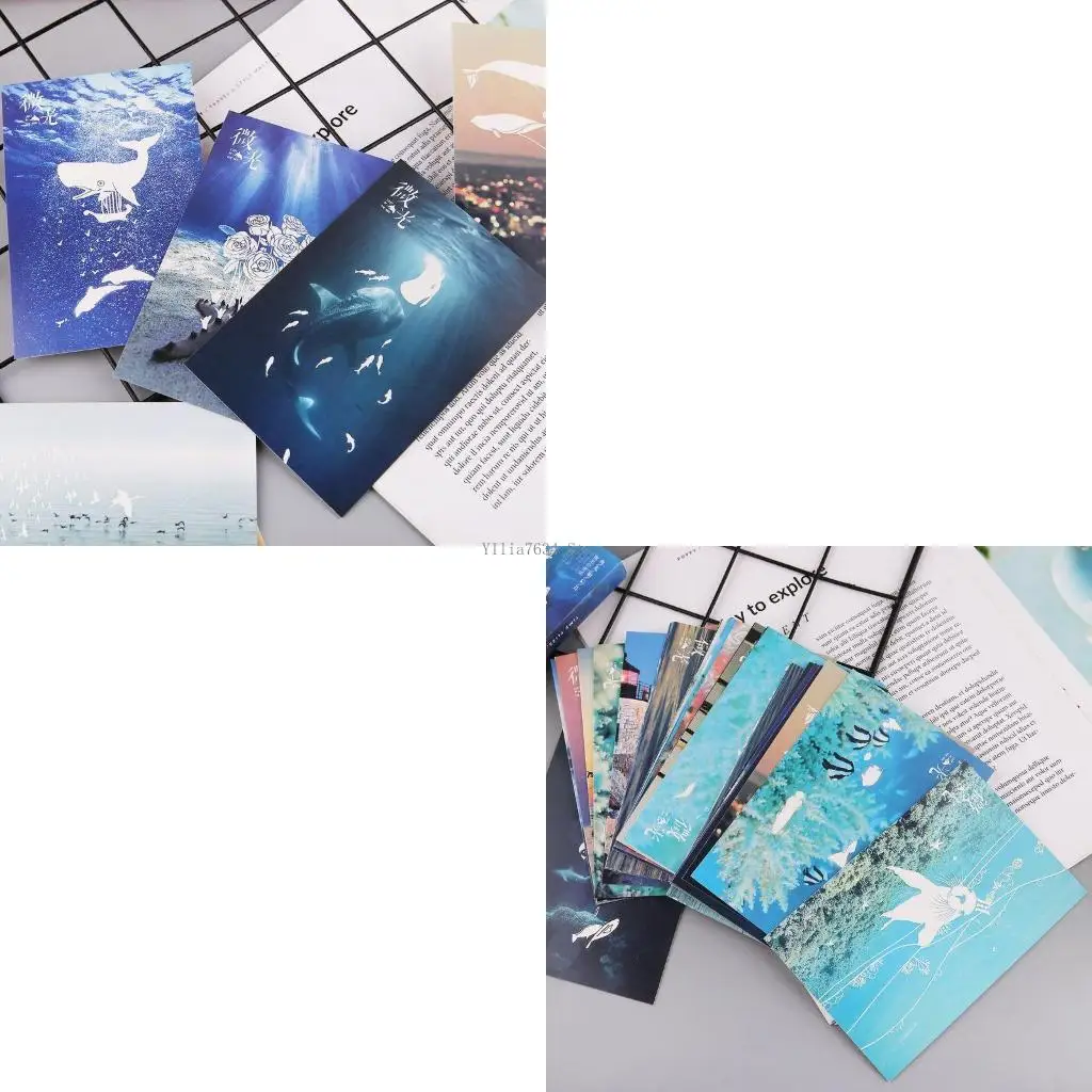 

30шт винтажная открытка светится в темноте открытка Рождественская поздравительная открытка