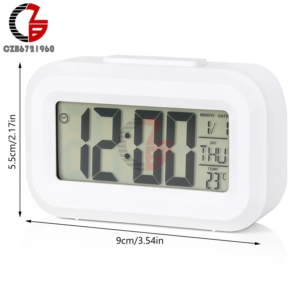 Table LED Digital Alarm Clock Electronic Digital Alarm Screen Desktop Clock For Home Office Backlight Data Calendar Desk Clocks