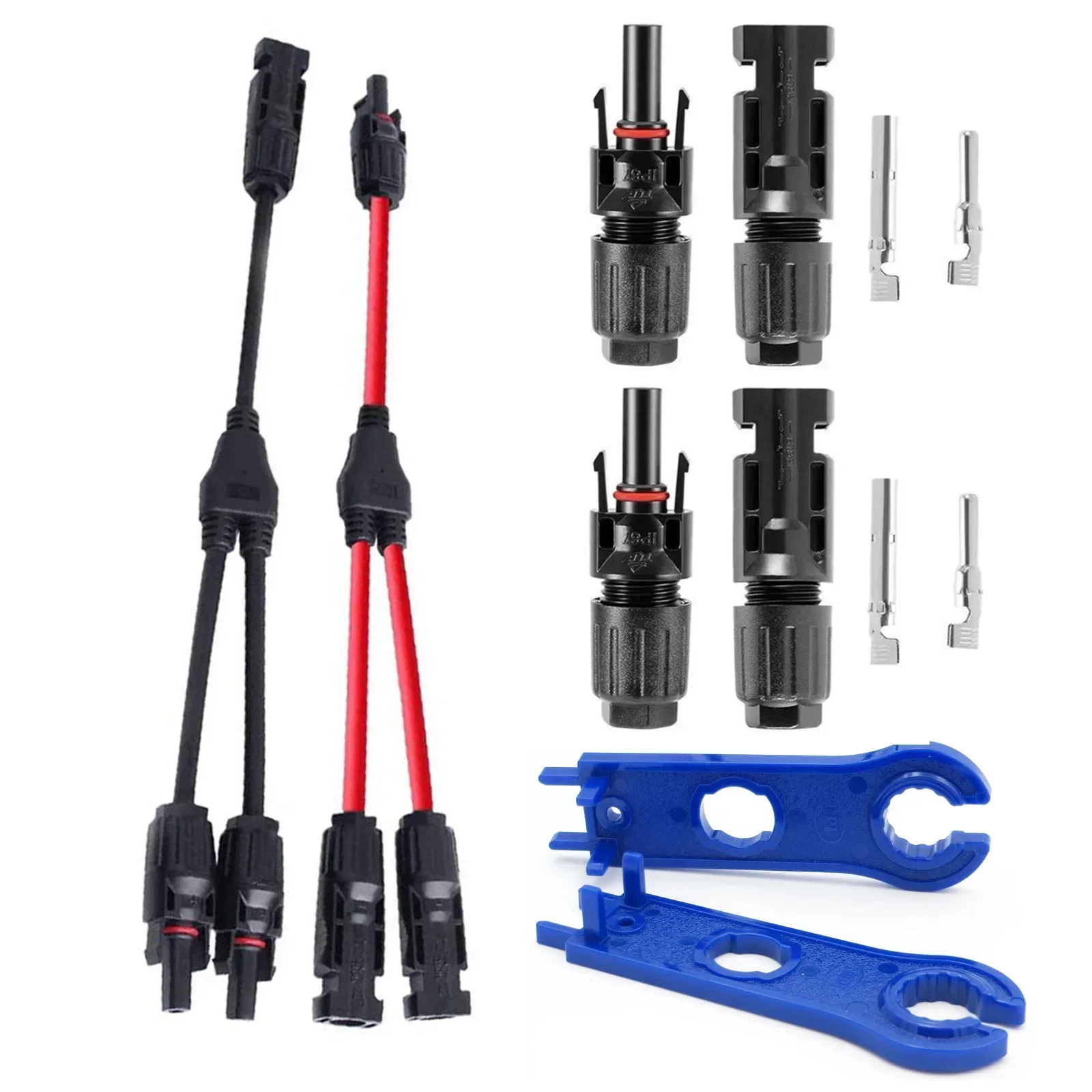 

Solar Connector Y Branch Plug 1To2 For Photovoltaic Panel Battery Parallel Connection