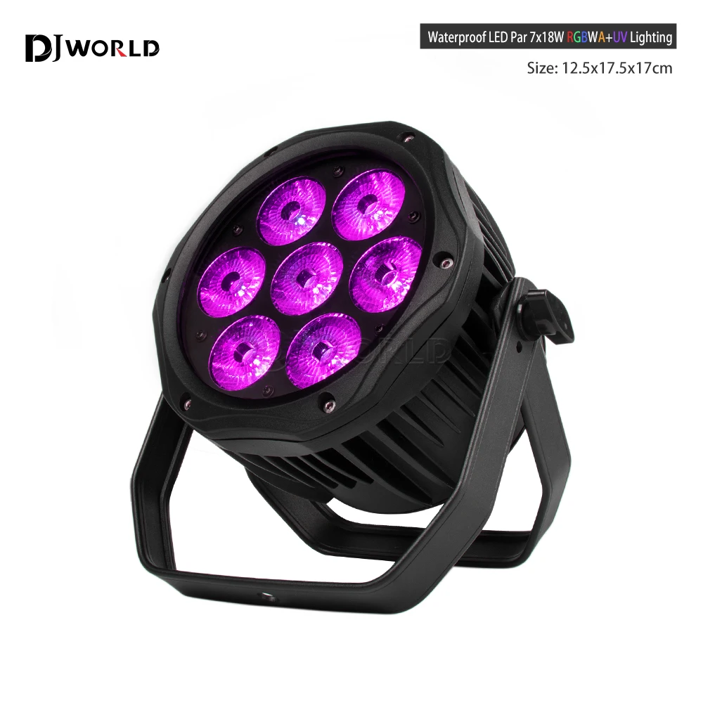 4/8/12PCS Waterproof LED Par RGBW+UV Light Outdoor IP65 7x18W 6in1 DMX Effect Stage Light Professional DJ Disco Performance