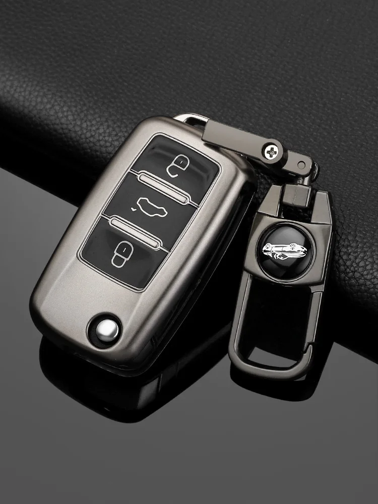 TPU Car Flip Key Case Cover Shell For Volkswagen VW Polo Golf Passat Tiguan Beetle Caddy T5 Up Eos Skoda Octavia Seat Leon Altea