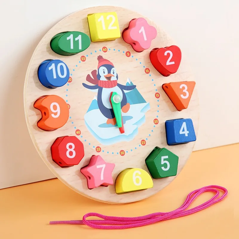 Brinquedos Montessori para bebês, jogos de desenvolvimento, Wood Puzzle para crianças, presente menino e menina, 1 ano, 2 anos, 3 anos